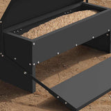Chicken Treadle Feeder Black 48.5 x 39.5 x 19 cm 874672