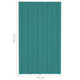 Roof Panel 12 pcs Green 80 x 45 cm Galvanised steel 42047109
