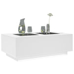 ZNTS Coffee Table with Infinity LED White 116x69x40 cm 3284056