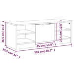 TV Cabinet Sonoma Oak 102x35.5x36.5 cm Engineered Wood 811370