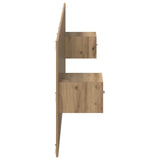 Headboard with Cabinet 3 pcs Artisan Oak Engineered Wood 3415964