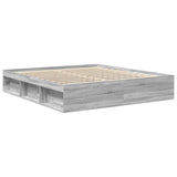 Bed Frame without Mattress Grey Sonoma 180x200 cm Super King Super King Size 3203885