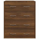 Sideboard with 4 Drawers 60x30.5x71 cm Brown Oak 342582