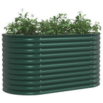 Garden Raised Bed Green 160 x 80 x 81 cm Steel 42008125