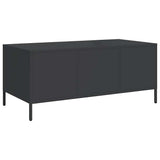 ZNTS Coffee Table Black 101.5x50x43.5 cm Cold-rolled Steel 851268