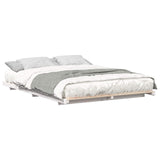Bed Frame White 140 x 220 cm Solid Pine Wood 873131