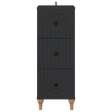 Drawer Cabinet Black 33 x 34.5 x 90 cm Engineered Wood 894156