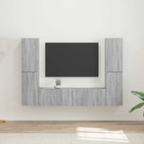 TV Cabinet Set 6 pcs Grey Sonoma Engineered Wood 3409111