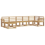 Outdoor Sofa Set 7 pcs White Solid Acacia Wood 3387943