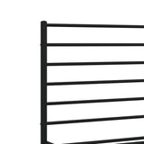 Metal Bed Frame without Mattress with Footboard Black 180x200cm 352341