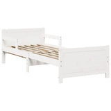 Bed Frame with Headboard White 80 x 200 cm Engineered Wood 877210
