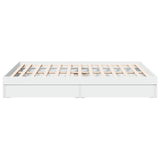 Bed Frame with Drawers without Mattress White 150x200 cm King Size 3280650