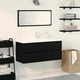 Bathroom Sink Cabinet Black Oak 90 x 39 x 62 cm Engineered Wood 3333141