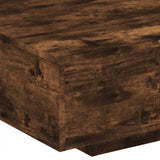 Coffee Table with LED Lights Smoked Oak 85x55x31 cm 836613
