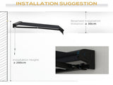 3 x 2.5m Electric Awning with LED Light, Aluminium Frame Retractable Awning Sun Canopies for Patio T3398P317657