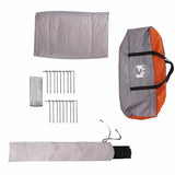 Teepee Tent 4-Person Grey and Orange 388 x 320 x 169 cm 42004076