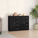 Sideboard 2 pcs Black Oak 60 x 31 x 84 cm Engineered Wood 3334313