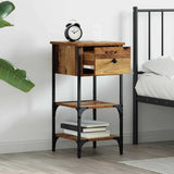 Bedside Cabinet 2 pcs Brown 33.5 x 36 x 70 cm Engineered Wood 871237