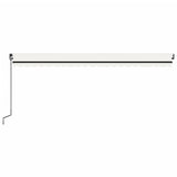 Manual Retractable Awning with LED 500x350 cm Cream 3069222