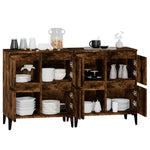 Sideboards 2 pcs Smoked Oak 60x35x70 cm Engineered Wood 3185764