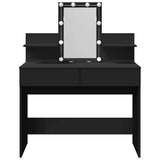 Dressing Table with LED Black 100x40x130 cm 848200