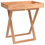 Folding Tray Table 52x36x56.5 cm Solid Wood Walnut 350349
