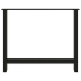 Dining Table Legs Black 2 pcs 100x cm Steel 4013320