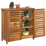 Garden Cabinet Natural 90 x 40 x 90cm Solid Acacia Wood 42001371