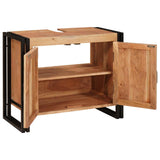 Sink cabinet with Shelf Brown 71 x 33 x 58 cm Solid Acacia Wood 4102767