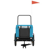 Pet Bike Trailer Blue and Black Oxford Fabric and Iron 94023