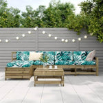 ZNTS 6 Piece Garden Sofa Set Impregnated Wood Pine 3250927