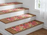 Stair Mats 15 pcs 76 x 20 cm Multicolour Polyester Rectangular 42054622