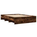 Bed Frame Smoked Oak Engineered wood 140 x 200 cm Bed Frame 3295657