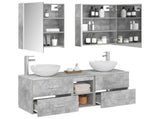 Bathroom Furniture Set 5 pcs Concrete Grey 3406730