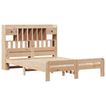 ZNTS Bookcase Bed without Mattress 140x190 cm Solid Wood Pine 3308894