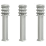 ZNTS Outdoor Floor Lamps 3pcs Silver 60 cm Stainless Steel 4006358