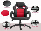 Office Chair Faux Leather Swivel Computer Desk Chair for Home Office with Wheels Armrests Black T3398P328249