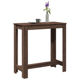 Bar Table Brown Oak 102x50x103.5 cm Engineered Wood 854415