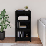 Book Cabinet Black 50x35x97 cm Solid Wood Pine 821708