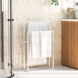 Freestanding Towel Rack White 48x24x78.5 cm Iron 343088