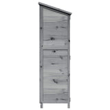 Garden Shed with Roof Grey 59.5 x 56 x 176.5 cm Solid Fir Wood 42033446