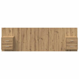 Headboard with Cabinet 3 pcs Artisan Oak Engineered Wood 3416032