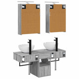 Bathroom Cabinet Set 5 pcs Grey Sonoma Engineered Wood 3406284
