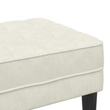 Bench with Cushion Cream 113 x 57 x 39 cm Velvet 42001955