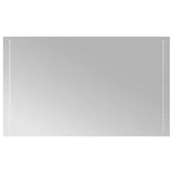 LED Bathroom Mirror Transparent 60 x 10 cm Tempered Glass 42045786