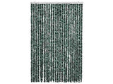 325447 Insect Curtain Green and White 100x220 cm Chenille