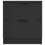 ZNTS Bedside Cabinets 2 pcs Black Engineered Wood 811217