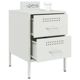 Bedside Cabinets 2 pcs White 36x39x50.5 cm Steel 842933