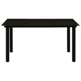 Dining Set Black Poly rattan 5-piece Stackable Dining Set 3060251