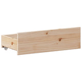 Bookcase Bed without Mattress 150x200 cm King Solid Wood Pine 3308918